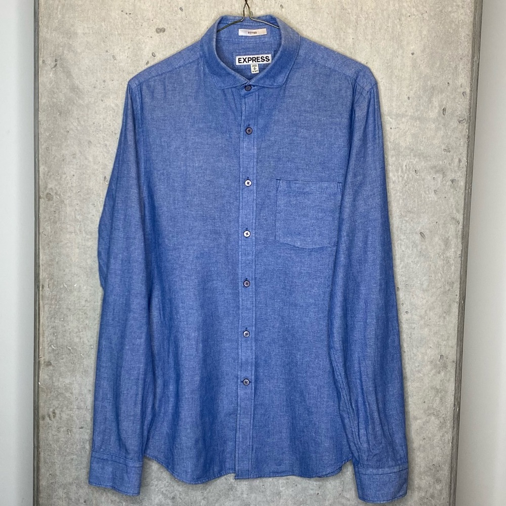 EXPRESS fitted long sleeve dress shirt